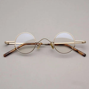 Vintage Round Luxury Pure Titanium Optical Glasses Frames Men Women Fashion Computer Eyeglasses 50330
