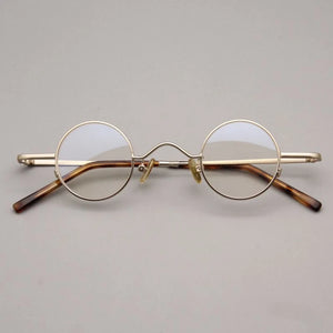 High Quality Vintage Round Luxury Pure Titanium Optical Glasses Frames Men Women  Computer Eyeglasses 50330