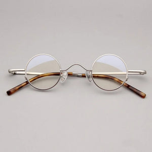 High Quality Vintage Round Luxury Pure Titanium Optical Glasses Frames Men Women  Computer Eyeglasses 50330
