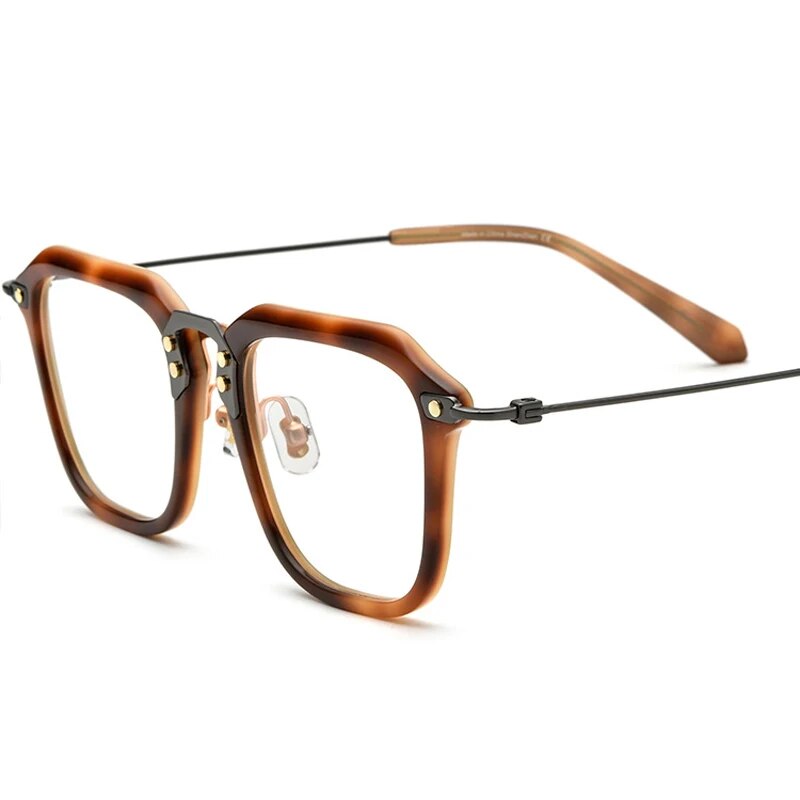 High end Myopia lens frame Prescription glasses Titanium frame Retro M ...
