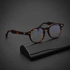 Wide leg Designer brand Handmade Acetate Retro Eyeglass frames For Women Myopia reading men Personalized eyewear