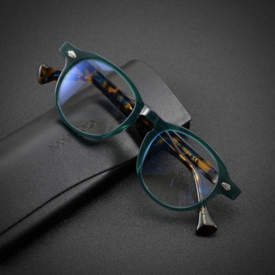 Wide leg Designer brand Handmade Acetate Retro Eyeglass frames For Women Myopia reading men Personalized eyewear