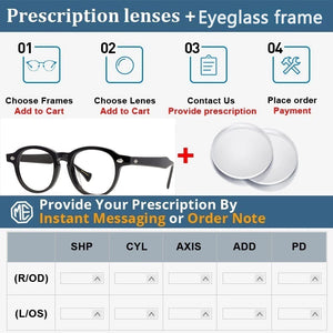 Wide leg Designer brand Handmade Acetate Retro Eyeglass frames For Women Myopia reading men Personalized eyewear