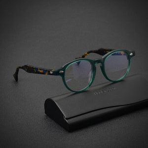 Wide leg Designer brand Handmade Acetate Retro Eyeglass frames For Women Myopia reading men Personalized eyewear