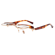 Load image into Gallery viewer, High quality men&#39;s clamshell half-frame glasses made of pure titanium square acetate optical frame for prescription glasses