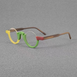 High quality semi-circular glasses for men and women vintage small frame acetate optical glasses frame making prescription glass