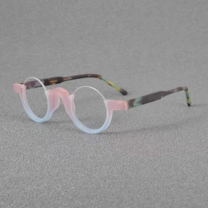 High quality semi-circular glasses for men and women vintage small frame acetate optical glasses frame making prescription glass