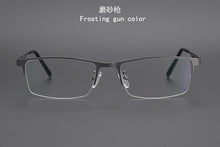 Load image into Gallery viewer, titanium alloy business half frame glasses men&#39;s prescription spectacle lenses from myopia to hyperopia to anti blu