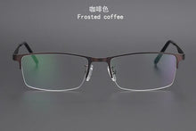 Load image into Gallery viewer, titanium alloy business half frame glasses men&#39;s prescription spectacle lenses from myopia to hyperopia to anti blu