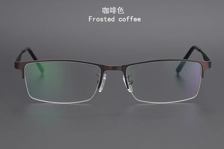 titanium alloy business half frame glasses men's prescription spectacle lenses from myopia to hyperopia to anti blu