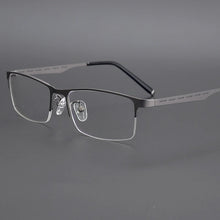 Load image into Gallery viewer, titanium alloy business half frame glasses men&#39;s prescription spectacle lenses from myopia to hyperopia to anti blu