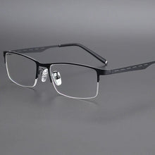 Load image into Gallery viewer, titanium alloy business half frame glasses men&#39;s prescription spectacle lenses from myopia to hyperopia to anti blu