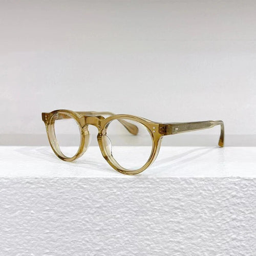 Highquality Japanese Brand Vintage Black Glasses Frame Round Type for Men and Women Hand Handmade Acetate Myopia Eyeglasses 530