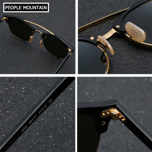 Hot Round Acetate Tortoise Frame Men Sunglasses Lunettes Soleil Femme UV400 Women Sun Glasses Mirror Brown Glass Lenses