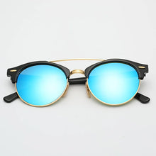 Carica l&#39;immagine nel visualizzatore di Gallery, Hot Round Acetate Tortoise Frame Men Sunglasses Lunettes Soleil Femme UV400 Women Sun Glasses Mirror Brown Glass Lenses