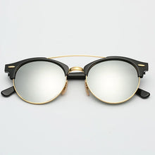 Carica l&#39;immagine nel visualizzatore di Gallery, Hot Round Acetate Tortoise Frame Men Sunglasses Lunettes Soleil Femme UV400 Women Sun Glasses Mirror Brown Glass Lenses