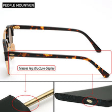 Carica l&#39;immagine nel visualizzatore di Gallery, Hot Round Acetate Tortoise Frame Men Sunglasses Lunettes Soleil Femme UV400 Women Sun Glasses Mirror Brown Glass Lenses