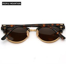 Carica l&#39;immagine nel visualizzatore di Gallery, Hot Round Acetate Tortoise Frame Men Sunglasses Lunettes Soleil Femme UV400 Women Sun Glasses Mirror Brown Glass Lenses