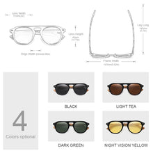 Carica l&#39;immagine nel visualizzatore di Gallery, Hu Wood Brand Classic Sunglasses For Mem Women Polarized UV400 Protection Eyewear Wooden Black Glasses Zebra Wood
