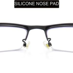 IENJOY Men Reading Glasses Blue Light Blocking Glasses Half Frame Progressive Multifocal Presbyopic Glasses Titanium Eyewear