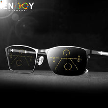 Load image into Gallery viewer, IENJOY Photochromic Reading Glasses Men Progressive Multifocal Presbyopia Anti-blue Light Hyperopia diopters Presbyopia Glass