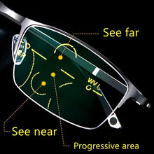 Load image into Gallery viewer, IENJOY Photochromic Reading Glasses Men Progressive Multifocal Presbyopia Anti-blue Light Hyperopia diopters Presbyopia Glass