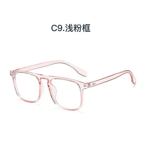 INS Women Men Glasses Frame Fashion Computer Eyeglasses Frame Women Anti-blue Light Transparent Clear Pink Plastic Frame gafas
