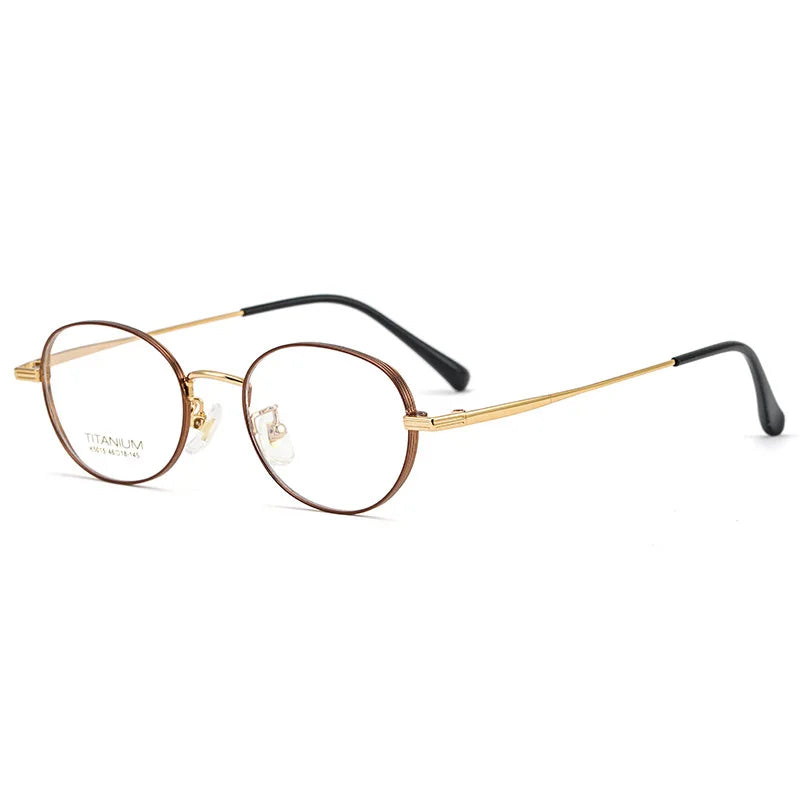 IP Titanium Man Glasses Super Light Oval  Eyeglass Frame Myopia Hyperopia Prescription Eyeglasses High-Quality Women Eyewear