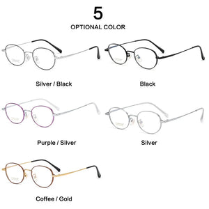 IP Titanium Man Glasses Super Light Oval  Eyeglass Frame Myopia Hyperopia Prescription Eyeglasses High-Quality Women Eyewear