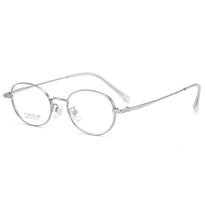 IP Titanium Man Glasses Super Light Oval  Eyeglass Frame Myopia Hyperopia Prescription Eyeglasses High-Quality Women Eyewear