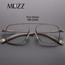 Load image into Gallery viewer, IP Titanium Men Glasses Frames Aviator Myopia Optical Prescription Eyeglasses Frames UK Handmade Design Retro Ultralight Eyewear