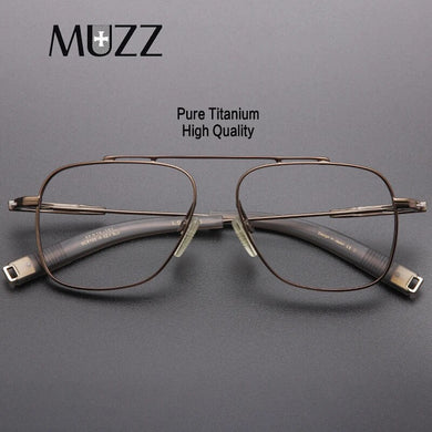 IP Titanium Men Glasses Frames Aviator Myopia Optical Prescription Eyeglasses Frames UK Handmade Design Retro Ultralight Eyewear