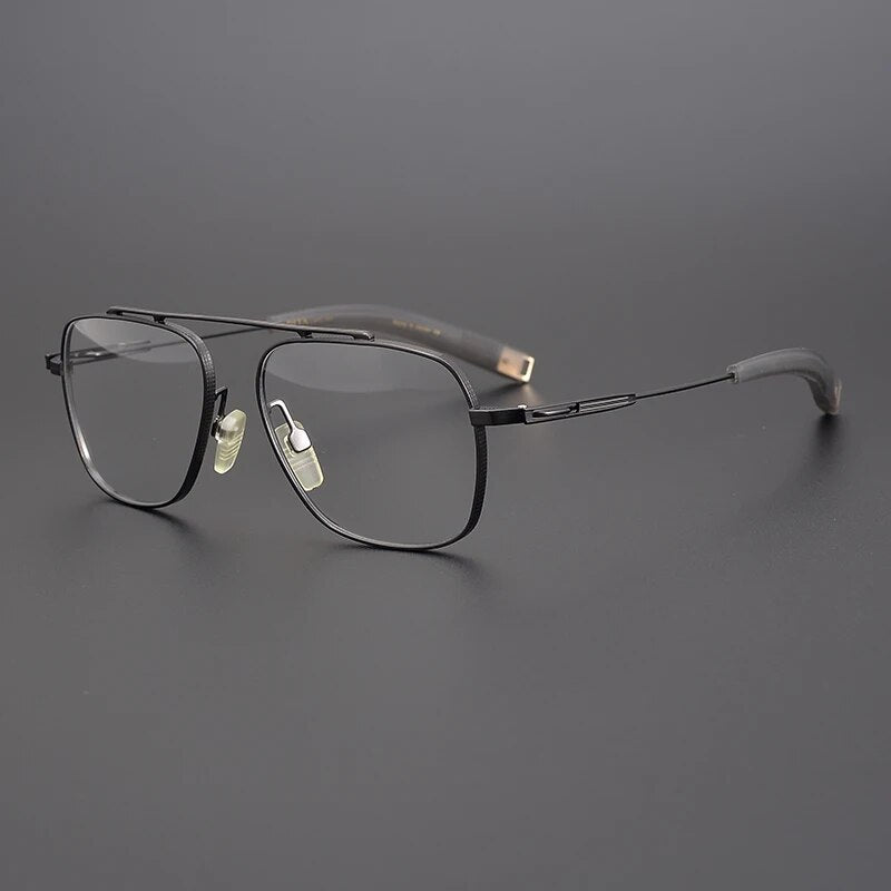 IP Titanium Men Glasses Frames Aviator Myopia Optical Prescription Eyeglasses Frames UK Handmade Design Retro Ultralight Eyewear