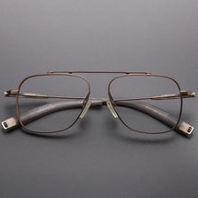 Carica l&#39;immagine nel visualizzatore di Gallery, IP Titanium Men Optical Glasses Frames Aviator Myopia Prescription Eyeglasses Frames UK Handmade Design Retro Ultralight Eyewear