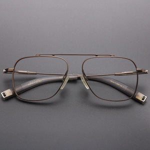 IP Titanium Men Optical Glasses Frames Aviator Myopia Prescription Eyeglasses Frames UK Handmade Design Retro Ultralight Eyewear