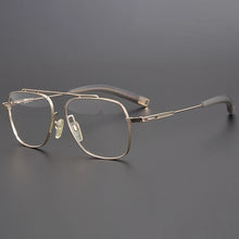 Carica l&#39;immagine nel visualizzatore di Gallery, IP Titanium Men Optical Glasses Frames Aviator Myopia Prescription Eyeglasses Frames UK Handmade Design Retro Ultralight Eyewear