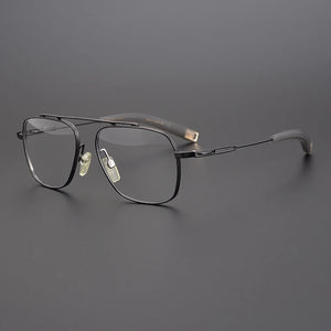 IP Titanium Men Optical Glasses Frames Aviator Myopia Prescription Eyeglasses Frames UK Handmade Design Retro Ultralight Eyewear