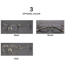 Carica l&#39;immagine nel visualizzatore di Gallery, IP Titanium Men Optical Glasses Frames Aviator Myopia Prescription Eyeglasses Frames UK Handmade Design Retro Ultralight Eyewear