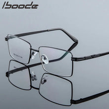 Load image into Gallery viewer, Iboode Men Titanium Alloy Glasses Frame Male Square Ultralight Eye Myopia Prescription Eyeglasses Metal Frame Glasses