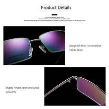 Load image into Gallery viewer, Iboode Men Titanium Alloy Glasses Frame Male Square Ultralight Eye Myopia Prescription Eyeglasses Metal Frame Glasses