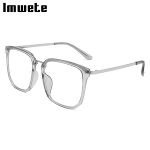 Imwete Classic Anti Blue Light Glasses Frame Women Oversized Eyeglasses Men Computer Eyewear Transparent Optical Spectacles