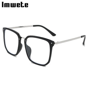 Imwete Classic Anti Blue Light Glasses Frame Women Oversized Eyeglasses Men Computer Eyewear Transparent Optical Spectacles