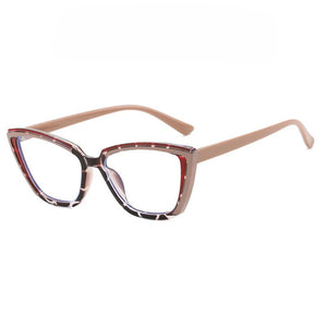 Ins Popular Fashion Polygon Cat Eye Multicolor TR90 Glasses Frame Women Clear Anti-Blue Light Eyewear Optical Men Frame