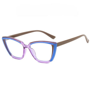 Ins Popular Fashion Polygon Cat Eye Multicolor TR90 Glasses Frame Women Clear Anti-Blue Light Eyewear Optical Men Frame