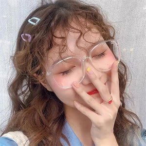 Ins korean Style Transparent Frame Plain Glasses Ultralight Men Women  Glasses for Wedding Party Decorate Eyeglasses
