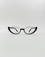 Load image into Gallery viewer, Inverted bottom frame inset street photo black transparent small glasses frame male and female students prescription eyeglasses