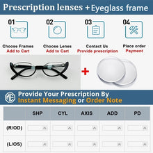 Load image into Gallery viewer, Inverted bottom frame inset street photo black transparent small glasses frame male and female students prescription eyeglasses