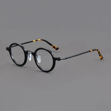 Load image into Gallery viewer, Italian Brand Round Glasses Frame Men&#39;s Titanium Acetate Prescription Eyeglasses Woman Ultralight Eyewear RLT5899 Blue Lens Gafa