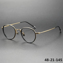 Load image into Gallery viewer, Italian Design Glasses Frame Men Eyeglasses Women Vintage Oval Small Face Ring Aceteta Titanium Eyewear Myopia Optical Lens 8507