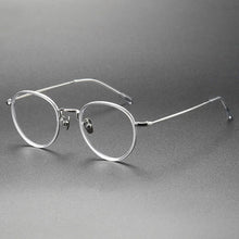 Load image into Gallery viewer, Italian Design Glasses Frame Men Eyeglasses Women Vintage Oval Small Face Ring Aceteta Titanium Eyewear Myopia Optical Lens 8507